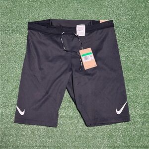 Nike Mens XL Aeroswift Dri-Fit ADV Half Tight Running Shorts BLk FN3369-011
